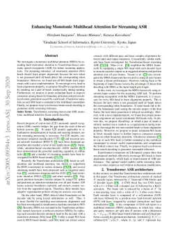 Enhancing Monotonic Multihead Attention for Streaming ASR