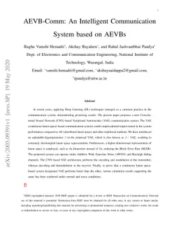 AEVB-Comm: An Intelligent CommunicationSystem based on AEVBs