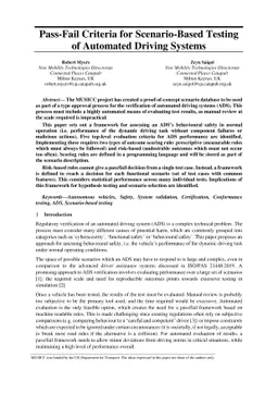 Pass-Fail Criteria for Scenario-Based Testing of Automated Driving
  Systems