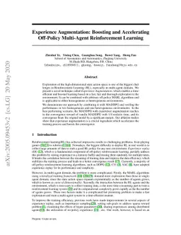 Experience Augmentation: Boosting and Accelerating Off-Policy
  Multi-Agent Reinforcement Learning