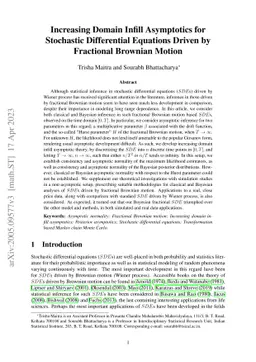 Increasing Domain Infill Asymptotics for Stochastic Differential
  Equations Driven by Fractional Brownian Motion