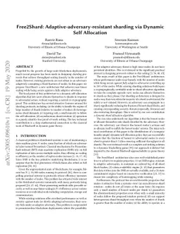 Free2Shard: Adaptive-adversary-resistant sharding via Dynamic Self
  Allocation