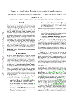 Improved Noisy Student Training for Automatic Speech Recognition