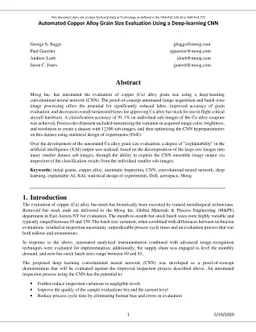 Automated Copper Alloy Grain Size Evaluation Using a Deep-learning CNN