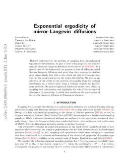Exponential ergodicity of mirror-Langevin diffusions