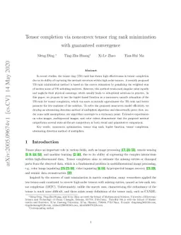 Tensor completion via nonconvex tensor ring rank minimization with
  guaranteed convergence