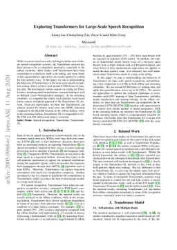 Exploring Transformers for Large-Scale Speech Recognition