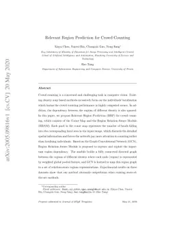 Relevant Region Prediction for Crowd Counting