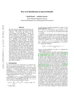 Best Arm Identification in Spectral Bandits