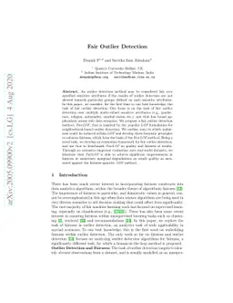 Fair Outlier Detection