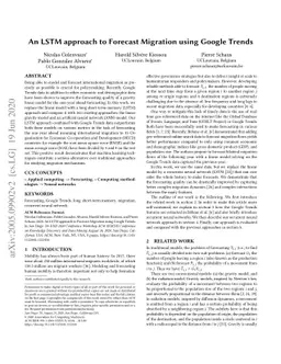 An LSTM approach to Forecast Migration using Google Trends
