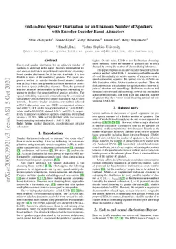 End-to-End Speaker Diarization for an Unknown Number of Speakers with
  Encoder-Decoder Based Attractors