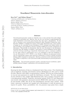 Tessellated Wasserstein Auto-Encoders