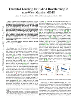 Federated Learning for Hybrid Beamforming in mm-Wave Massive MIMO