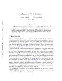 A Primer on Private Statistics