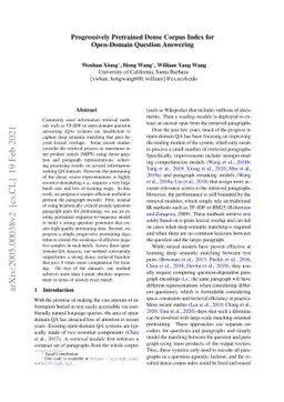 Progressively Pretrained Dense Corpus Index for Open-Domain Question
  Answering