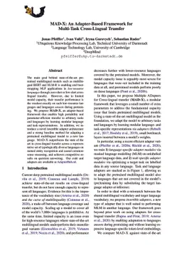 MAD-X: An Adapter-Based Framework for Multi-Task Cross-Lingual Transfer