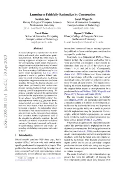 Learning to Faithfully Rationalize by Construction