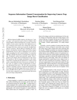 Sequence Information Channel Concatenation for Improving Camera Trap
  Image Burst Classification