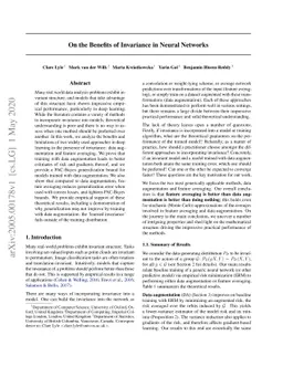 On the Benefits of Invariance in Neural Networks