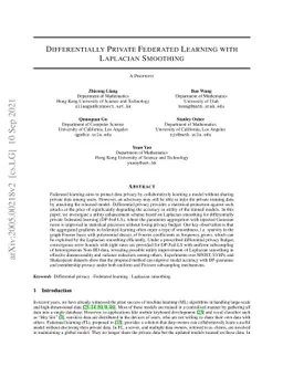 Differentially Private Federated Learning with Laplacian Smoothing