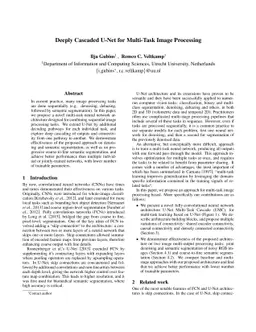 Deeply Cascaded U-Net for Multi-Task Image Processing