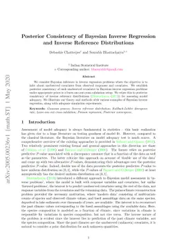 Posterior Consistency of Bayesian Inverse Regression and Inverse
  Reference Distributions