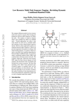 Low Resource Multi-Task Sequence Tagging -- Revisiting Dynamic
  Conditional Random Fields