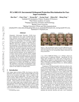 PCA-SRGAN: Incremental Orthogonal Projection Discrimination for Face
  Super-resolution