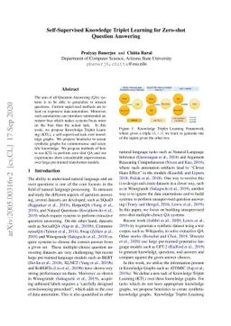 Self-supervised Knowledge Triplet Learning for Zero-shot Question
  Answering