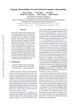 Language (Re)modelling: Towards Embodied Language Understanding