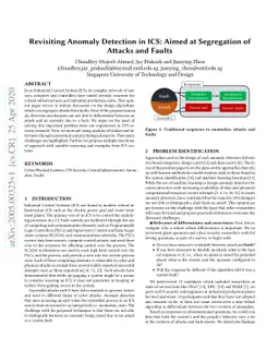 Revisiting Anomaly Detection in ICS: Aimed at Segregation of Attacks and
  Faults