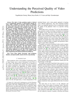 Understanding the Perceived Quality of Video Predictions