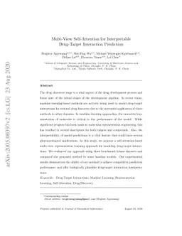 Multi-View Self-Attention for Interpretable Drug-Target Interaction
  Prediction