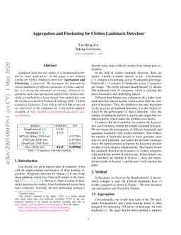 Aggregation and Finetuning for Clothes Landmark Detection
