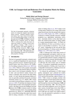 USR: An Unsupervised and Reference Free Evaluation Metric for Dialog
  Generation