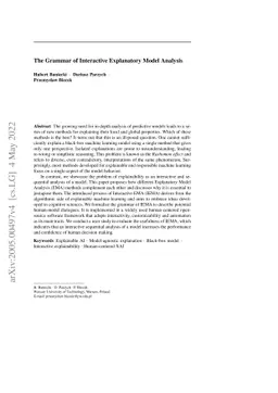 The Grammar of Interactive Explanatory Model Analysis