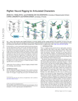 RigNet: Neural Rigging for Articulated Characters