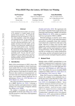 When BERT Plays the Lottery, All Tickets Are Winning