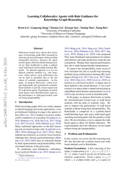 Learning Collaborative Agents with Rule Guidance for Knowledge Graph
  Reasoning
