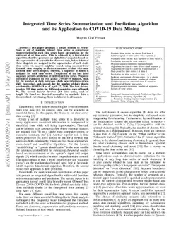 Integrated Time Series Summarization and Prediction Algorithm and its
  Application to COVID-19 Data Mining