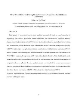 A Dual-Dimer Method for Training Physics-Constrained Neural Networks
  with Minimax Architecture