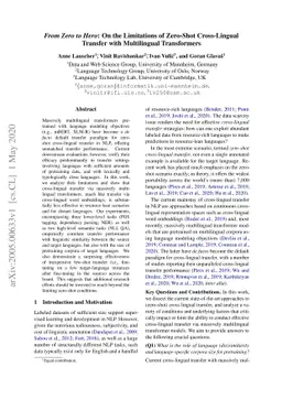 From Zero to Hero: On the Limitations of Zero-Shot Cross-Lingual
  Transfer with Multilingual Transformers