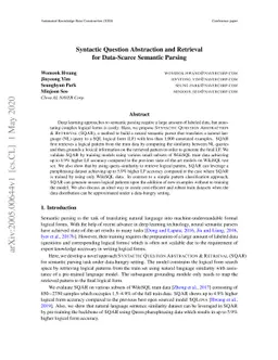Syntactic Question Abstraction and Retrieval for Data-Scarce Semantic
  Parsing