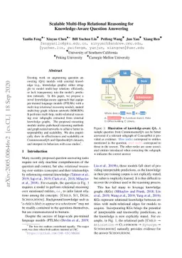 Scalable Multi-Hop Relational Reasoning for Knowledge-Aware Question
  Answering