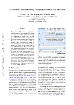 An Imitation Game for Learning Semantic Parsers from User Interaction