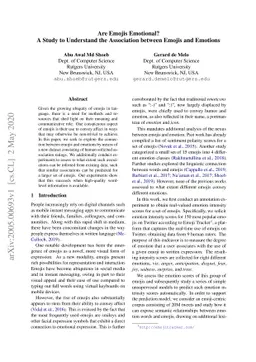 Are Emojis Emotional? A Study to Understand the Association between
  Emojis and Emotions