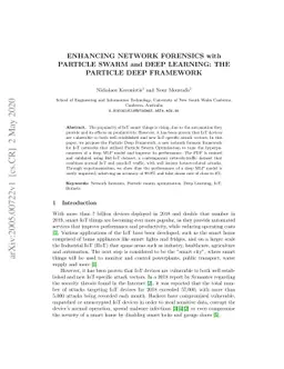 Enhancing network forensics with particle swarm and deep learning: The
  particle deep framework
