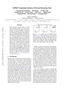 ESPRIT: Explaining Solutions to Physical Reasoning Tasks