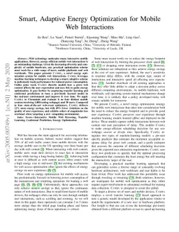 Smart, Adaptive Energy Optimization for Mobile Web Interactions